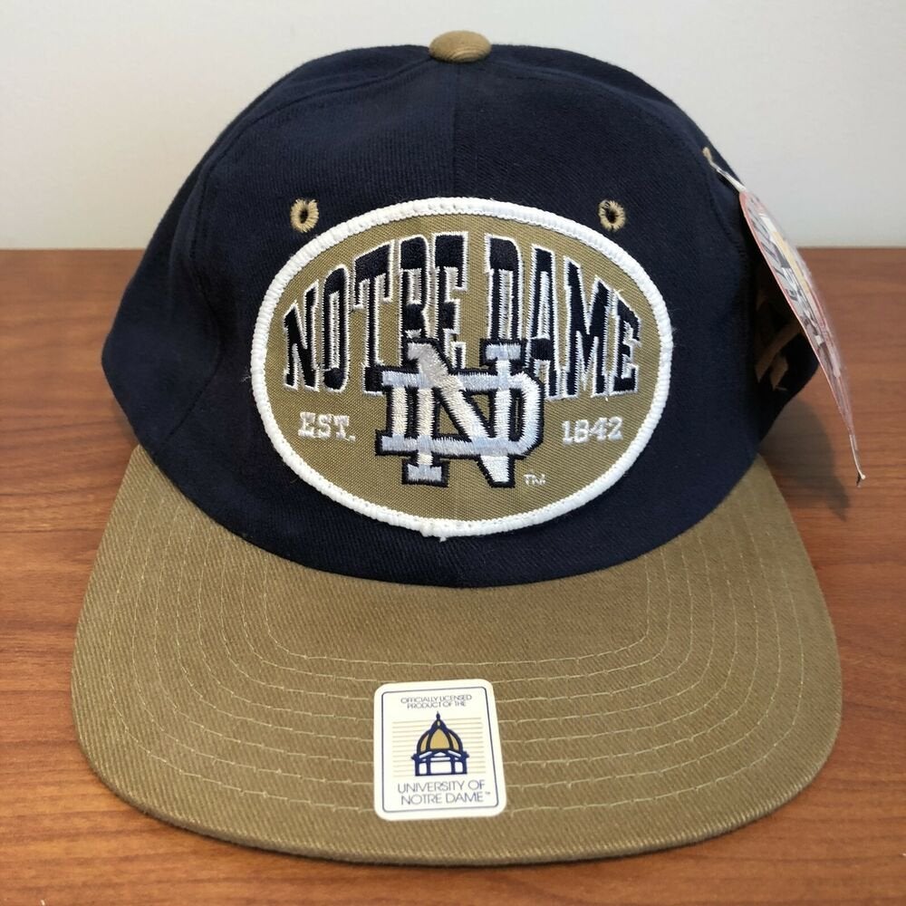 Notre Dame Irish Hat Snapback Cap Blue 