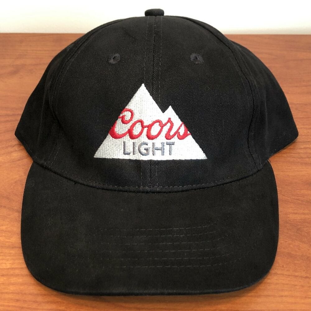 Coors Light Beer Hat Snapback Cap Black 