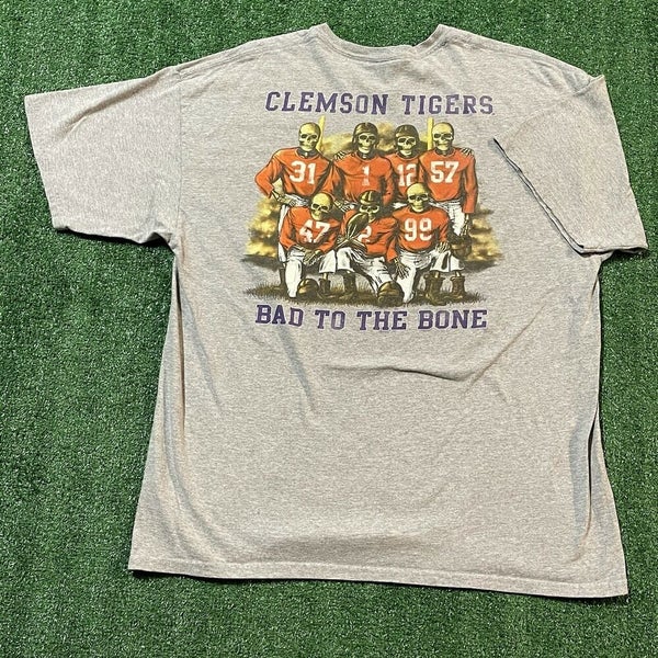 Clemson Football T Shirt Mens XL Gray Vintage 90s University