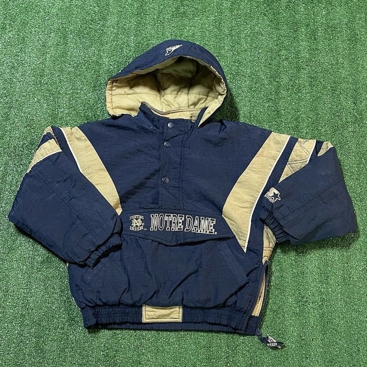 notre dame starter jacket pullover