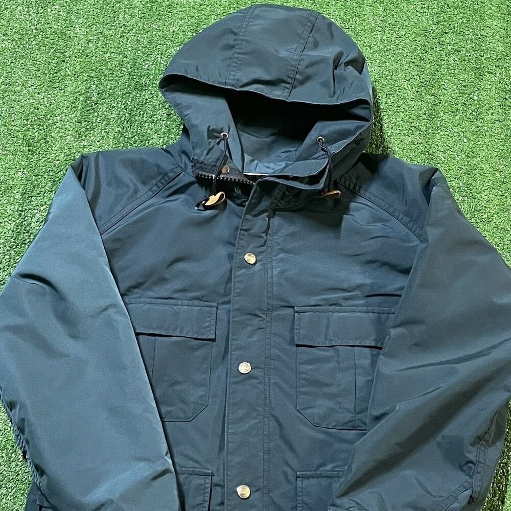 LL Bean Jacket Mens Small Adult Blue Hooded Baxter State Parka