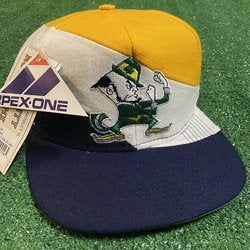 Notre Dame Irish Hat Snapback Cap Vintage 90s University College New Tags Apex