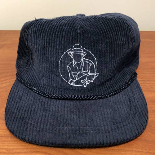 Fisherman Corduroy Hat Baseball Cap Blue Navy Fishing