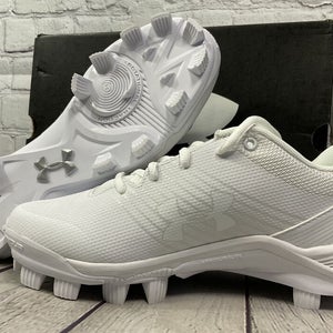 NIB Under Armour W Glyde TPU, Size 7 US Soccer Cleat Shoe White New With Box