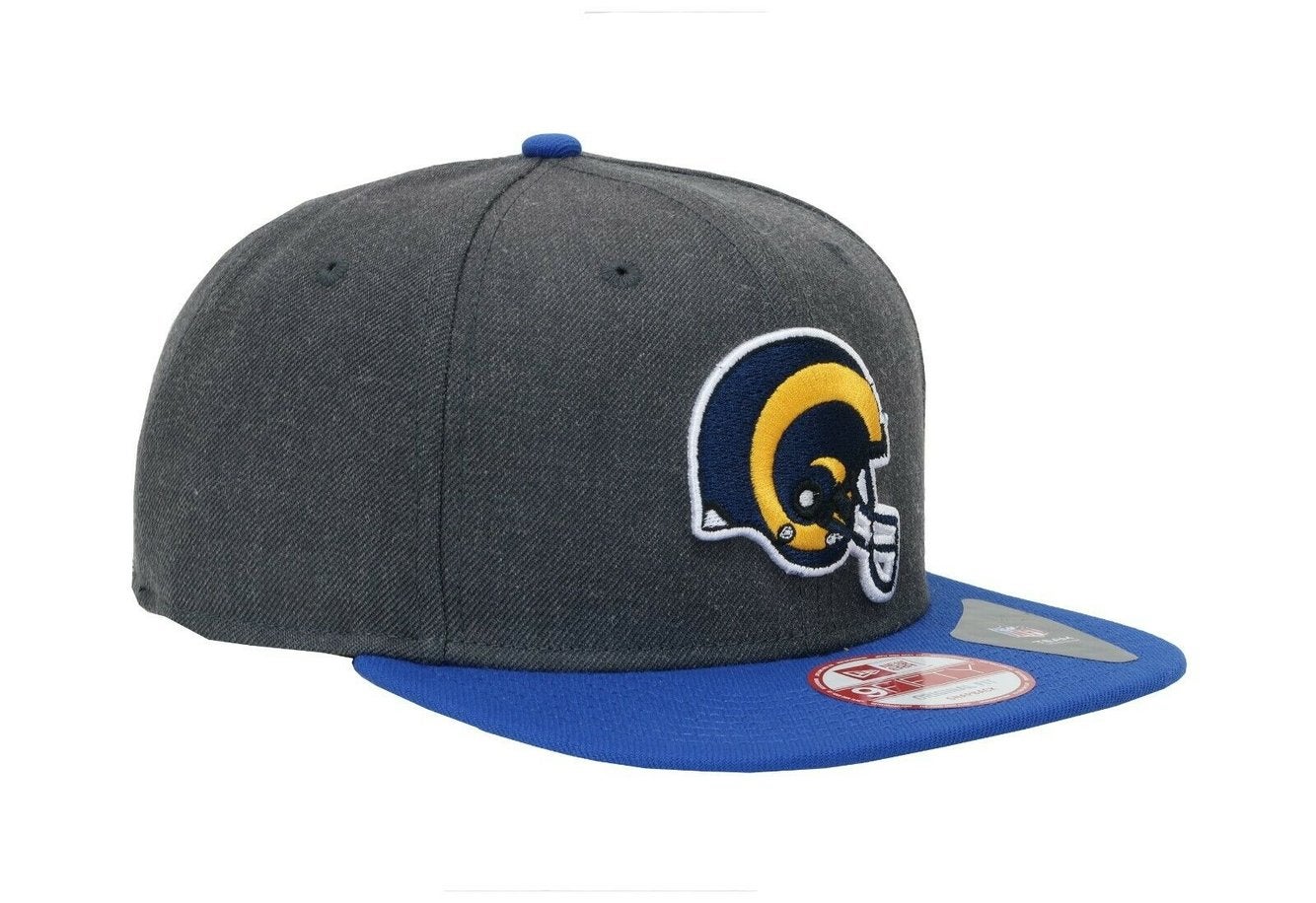 Los Angeles Rams Throwback 9FIFTY Snapback Hat, Blue, NFL by New Era