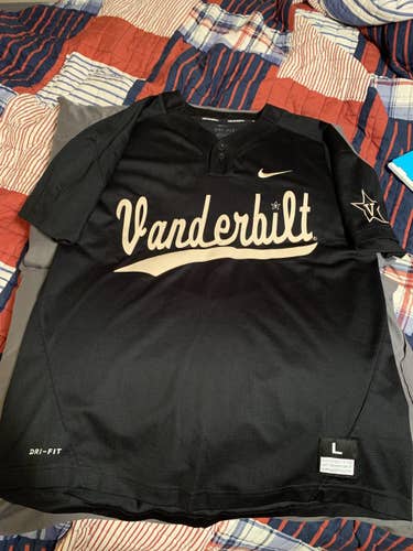 Black Nike Vanderbilt Baseball Jersey - Large