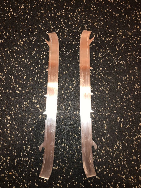 USED TYDAN STAINLESS-EDGE GOALIE BLADES - BAUER VERTEX HOLDER (Size 8)
