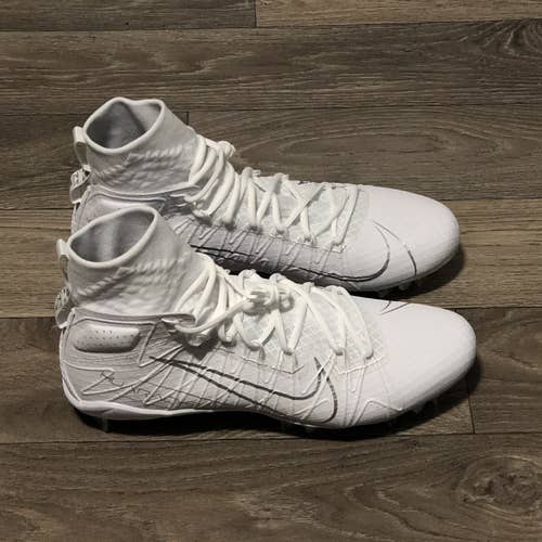 White Men's Molded Cleats Nike Alpha Huarache 7 Elite