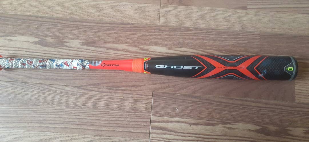 Used Kid Pitch (9YO-13YO) USA 2019 Easton Composite Ghost X Evolution Bat (-8) 23 oz 31"