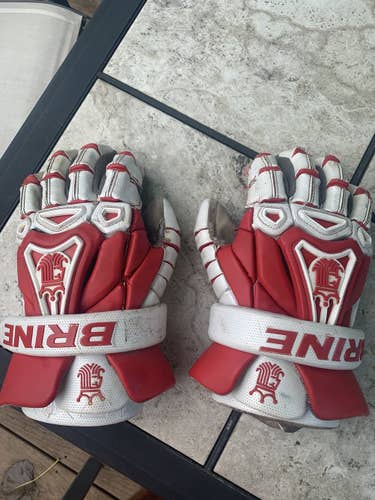Red Brine 13" King V Lacrosse Gloves