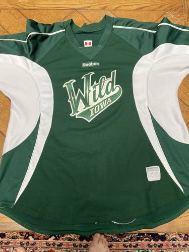 Iowa Wild Authentic Reebok Jersey Sz 58