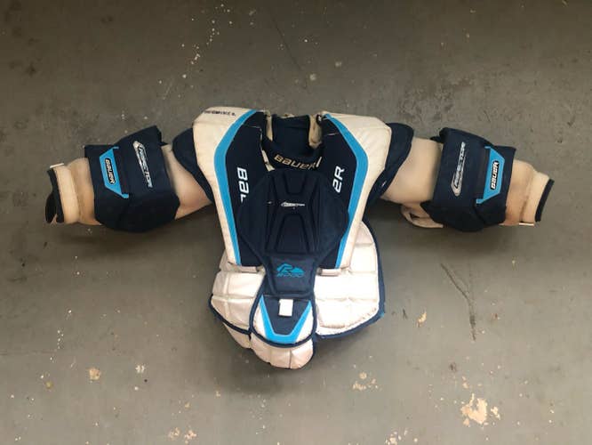 Used Intermediate Large Bauer Reactor 9000 Goalie Chest Protector