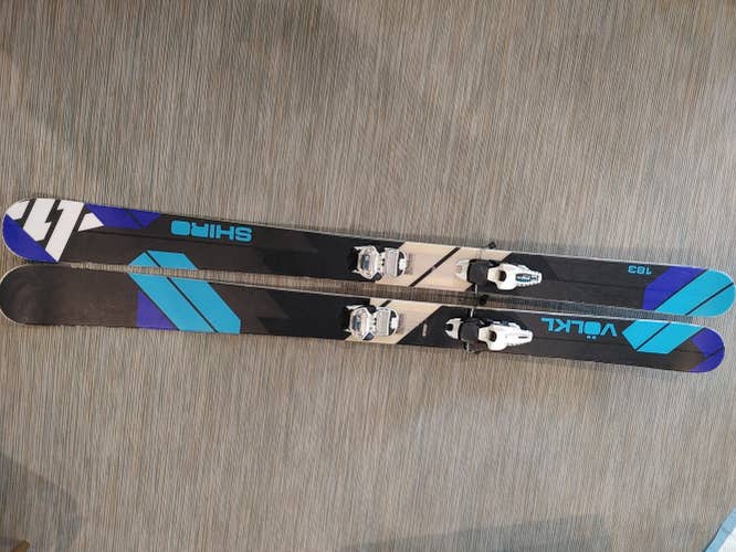 Used 2014 Volkl Shiro Powder Skis With Marker Griffon 13 bindings