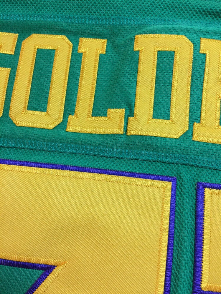  Men's Mighty Ducks Greg Goldberg #33 Ice Hockey Jersey Stitched  Green Movie Hip Hop S-2XL(Small) : Sports & Outdoors