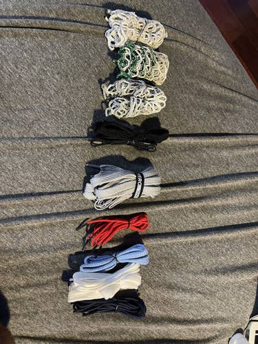 Lacrosse Strings And Used Mesh (Read Description)