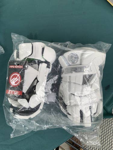 White New Player's Maverik 13" M4 Lacrosse Gloves