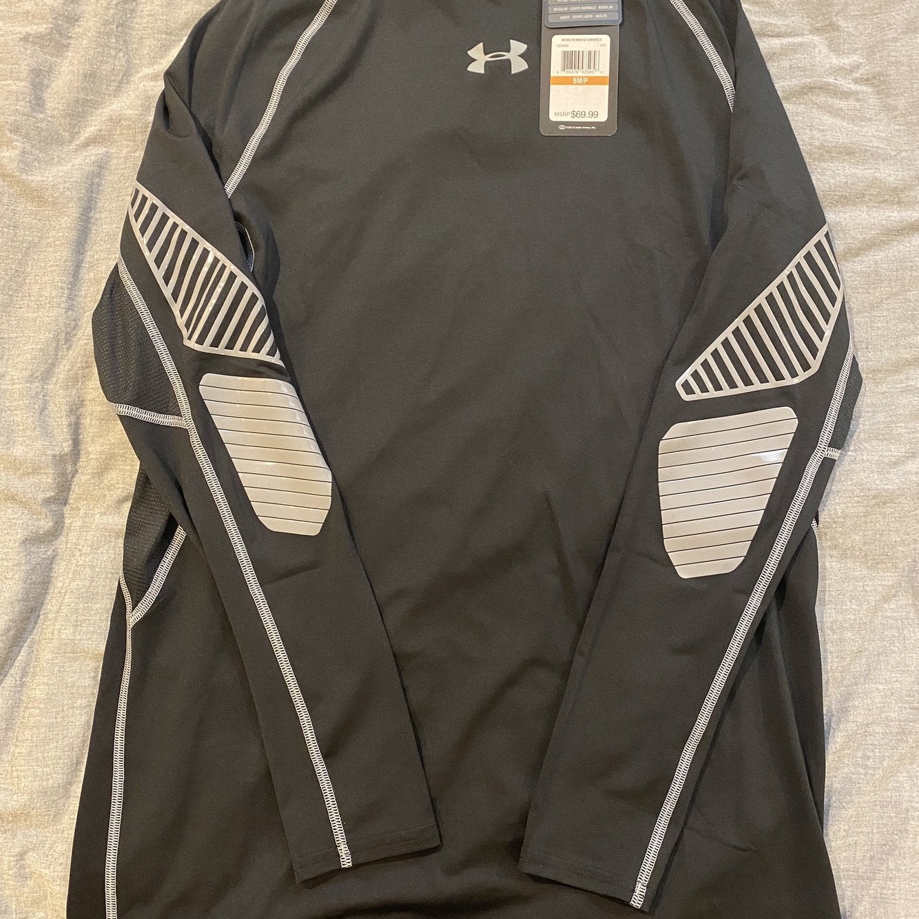 White New Men's Under Armour Compression Padded Shirt