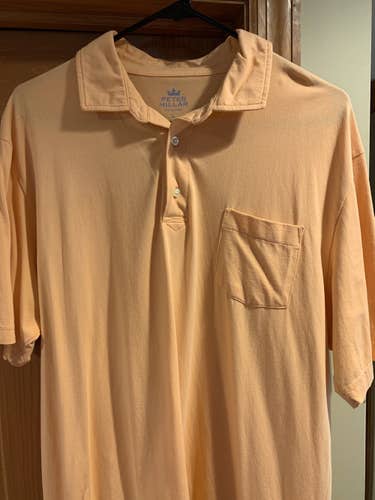 Peter Millar Golf Shirt (Peach) L