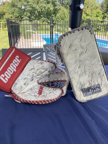 Cooper goalie glove With John brown Blocker