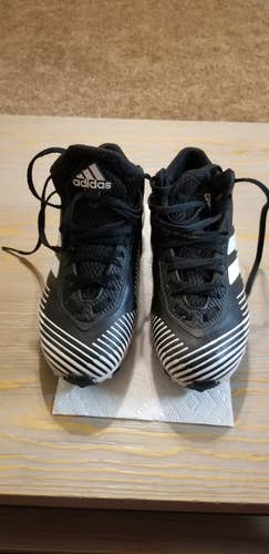 Black Youth Used Unisex Molded Cleats Adidas Low Cut