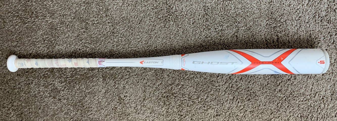 Used Easton Composite Ghost X Evolution USSSA Bat (-5) 27 oz 32"