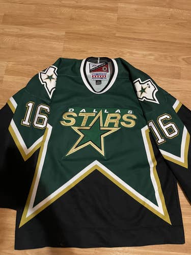 Pro Player Brett Hull Dallas Stars NHL Hockey Jersey Vintage Green Alternate L