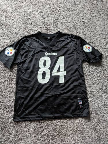 New Black Youth XL (18-20) Pittsburgh Steelers Jersey Unisex Reebok #84