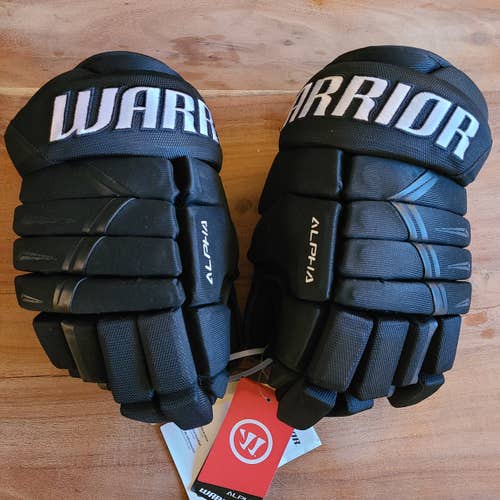 Black New Warrior Alpha DX3 Gloves 14"