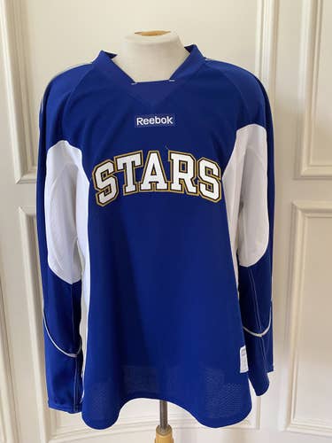 Reebok Edge Texas Stars Pro Stock Practice Jersey Size 56 Royal Blue 7338