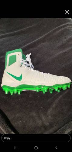 White Adult New Men's Size 10 (Women's 11) Molded Cleats Nike High Top