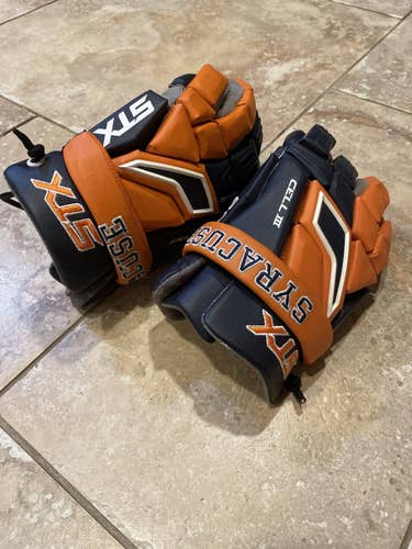 Orange New STX 12" Cell III Lacrosse Gloves