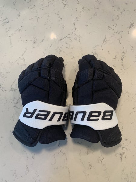 Blue New Senior Bauer Supreme 2S Pro Gloves 14" Pro Stock Colorado Avalanche Landeskog third Jersey