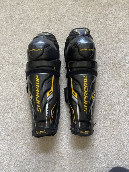 USED Bauer Supreme Totalone MX3 15” Senior Shin Guards