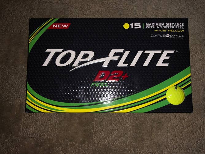 Yellow New Top Flite 15 Pack D2+ Feel Balls