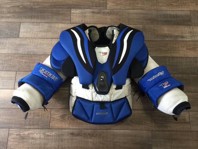 Senior Large V7 XR Pro Carbon Vaughn Velocity Goalie Chest and Arm Protector Used CA