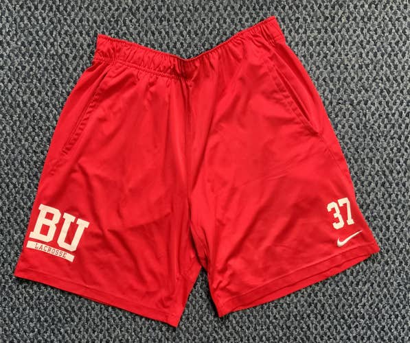 Team-issued Boston University Lacrosse Shorts