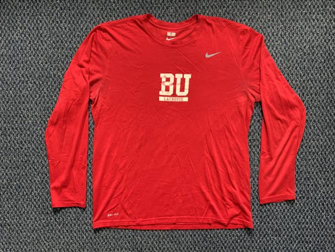 Team-issued Boston University Lacrosse Nike shirt