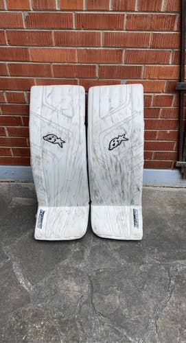 White Senior 33" Brian's Pro Stock OPTiK Goalie Leg Pads