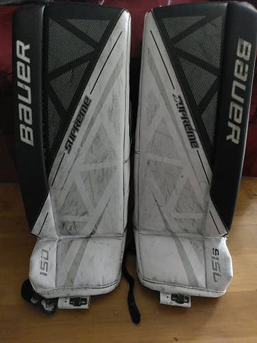 24"+1 Used Bauer Supreme S150 Goalie Leg Pads