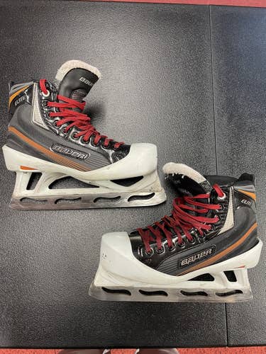 Used Bauer Extra Wide Width Size 7.5 Elite Hockey Goalie Skates