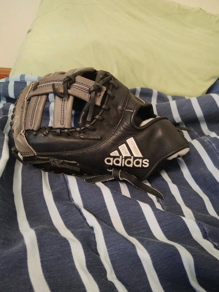 Black Used High School/College Adidas Left Hand Throw First Base EQT Baseball Glove 13"
