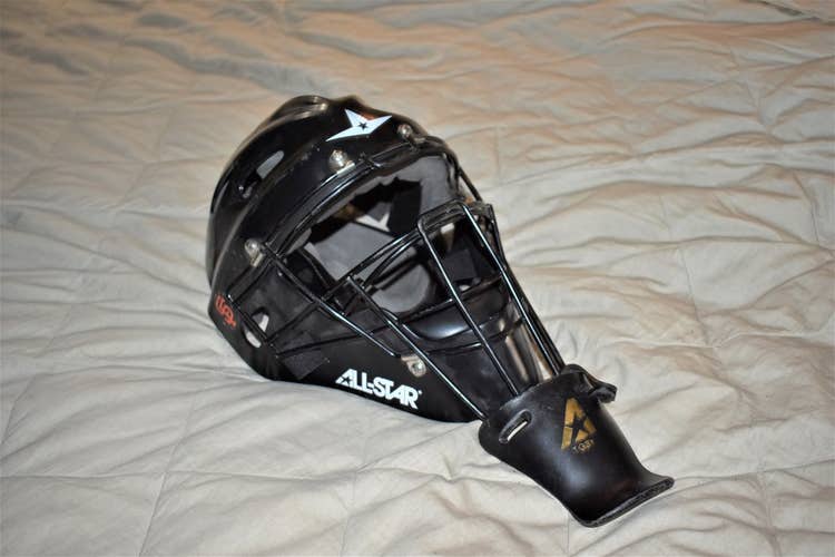 All Star MVP2310 Catcher's Mask w/Throat Guard, Black (6 1/4 - 7)