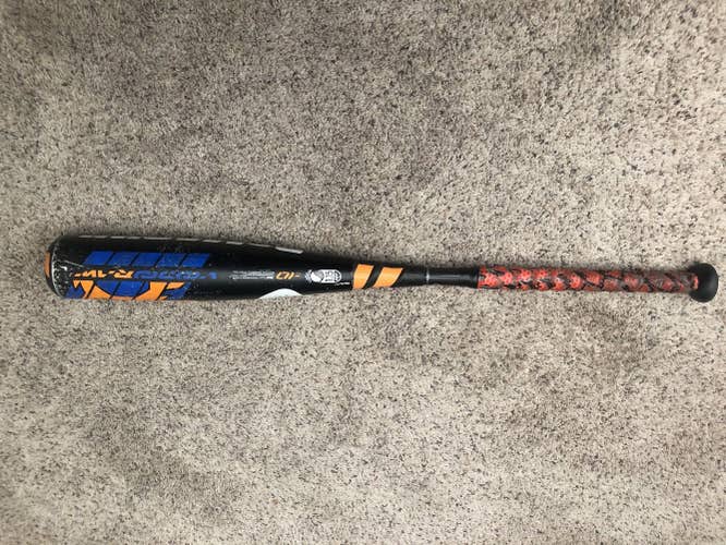 Kid Pitch (9YO-13YO) 2016 DeMarini (-10) 19 oz 29" Voodoo Raw Bat