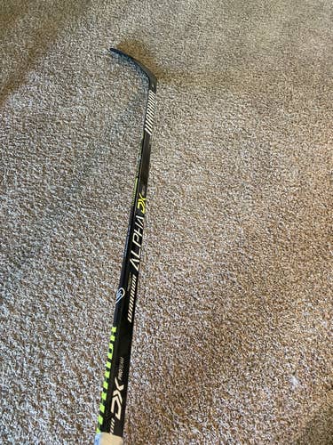 Used Senior Warrior Right Handed Alpha DX Hockey Stick Toe Pattern Pro Stock