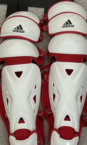 White New Adidas Pro series 2.0 Catcher's Leg Guard