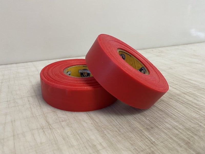 2 Rolls of HOWIE'S Red Hockey Sock Tape 1 x 30 yds Shin Tape