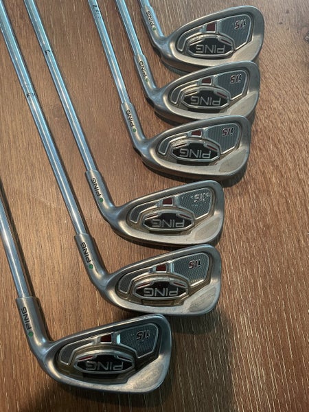 Used Men's Ping Right Handed i15 Iron Set Stiff Flex Steel Shaft 3-PW