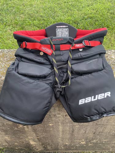 Black Junior Large Bauer Goalie Pants