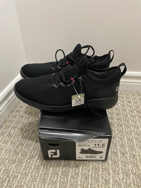 Black Men's Size 11.5 (Women's 12.5) Footjoy Flex xp Golf Shoes