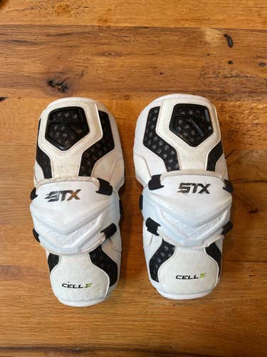 Used STX Cell IV Arm Guards - size adult medium - white